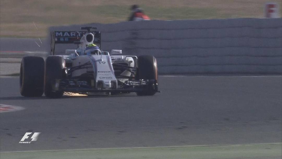 Scintille per Felipe Massa con la sua Williams